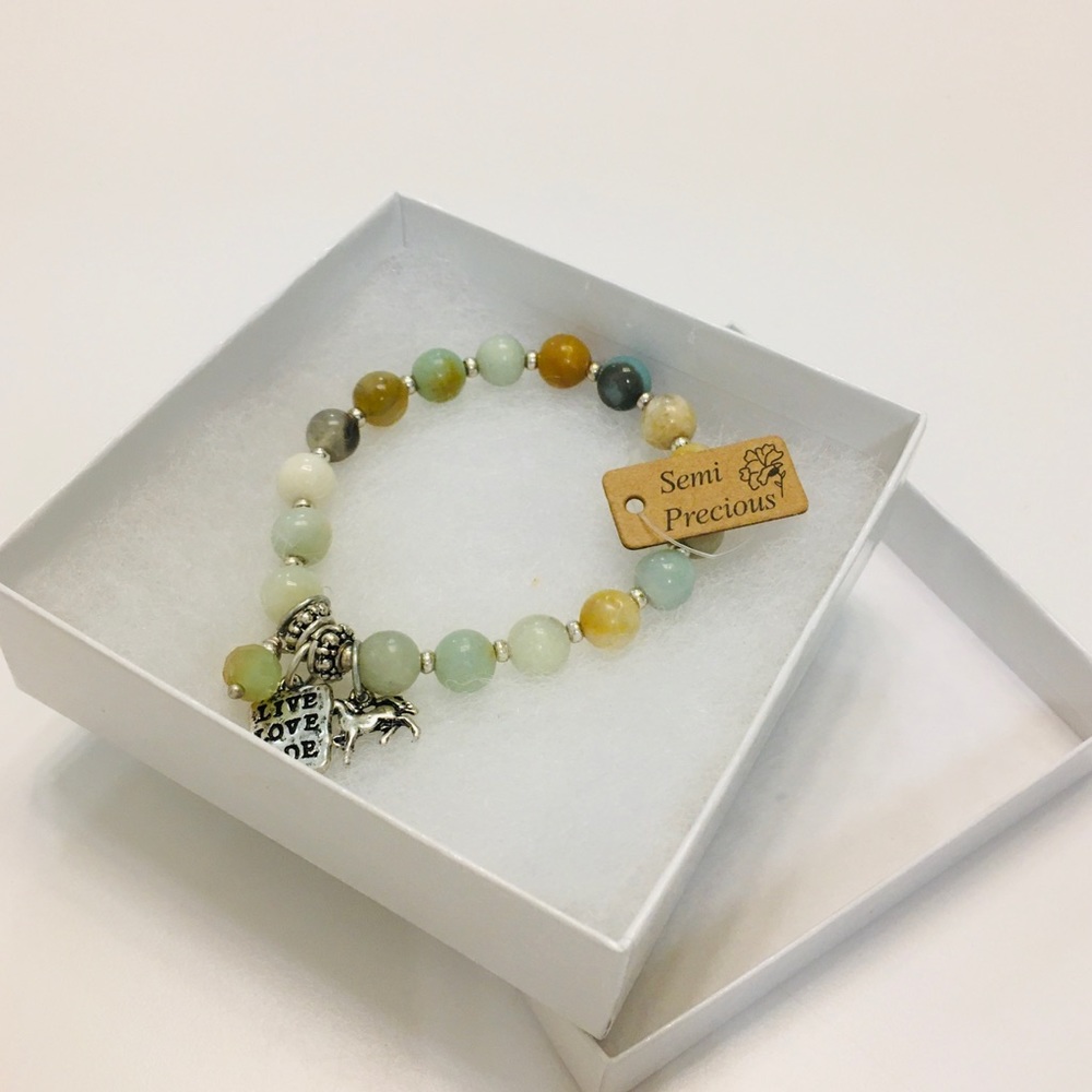 Semi Precious Live, Love, Ride Bracelet